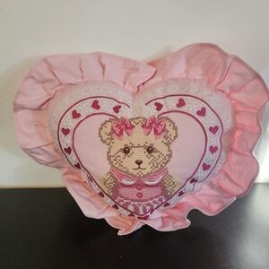 Dolls Kill Home Bear Embroidered Pillow
